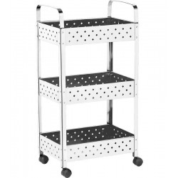 Fruteira 76cm Aço Inox E Organizador Multiuso